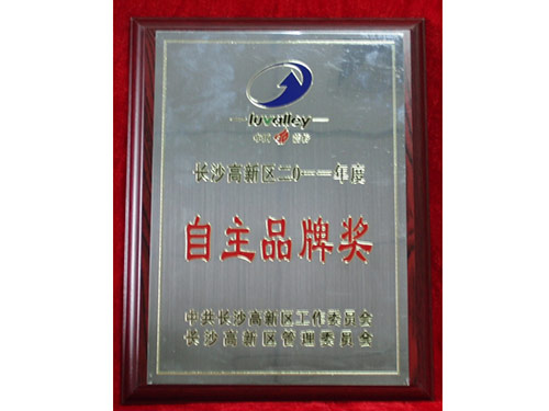 2011年-公司获“长沙高新区自主品牌奖”
